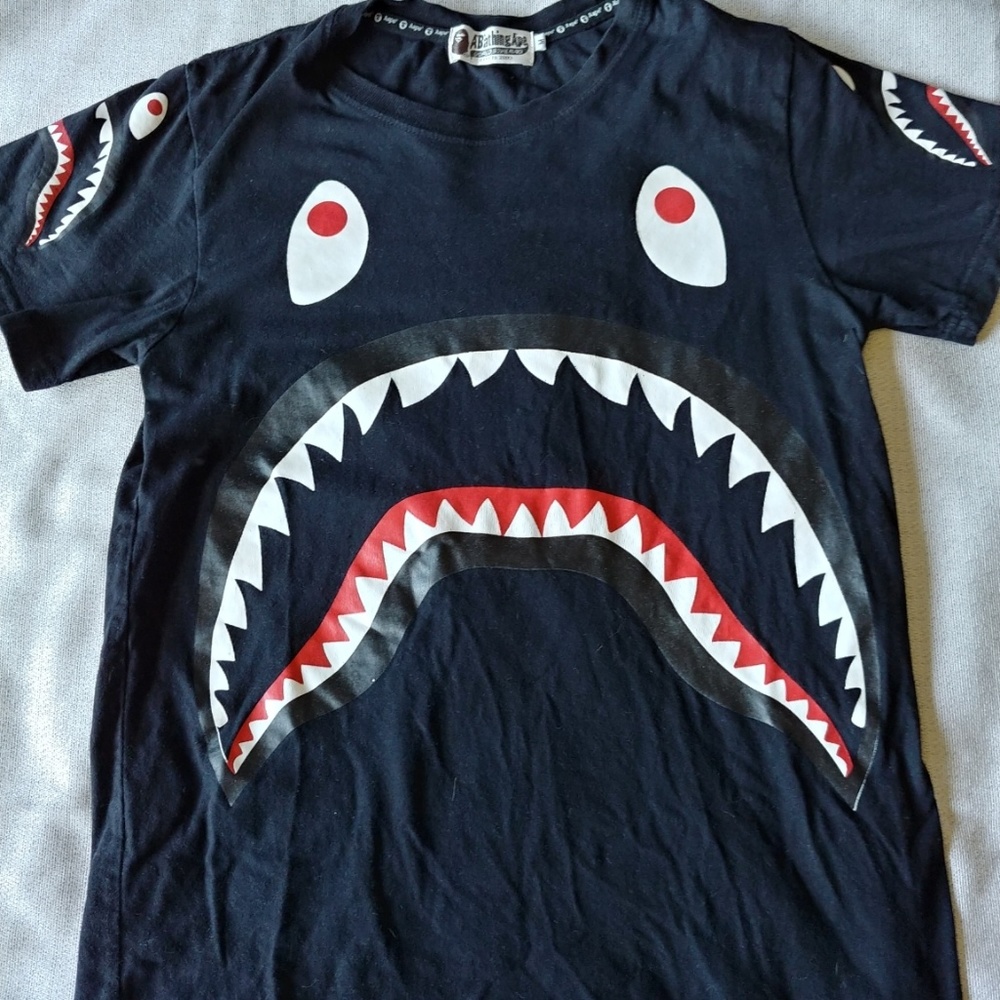 Kids bape shark shirt